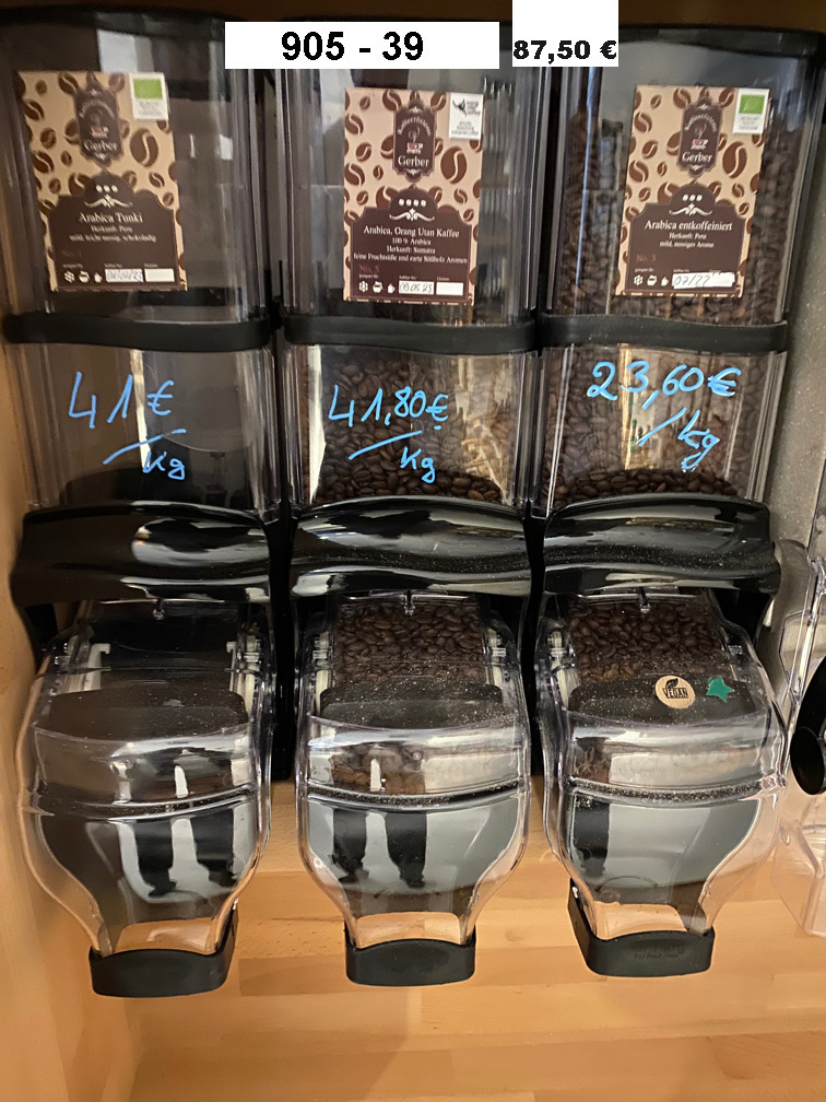 GSU 1005-24 Dispenser-Schüttenbehälter Dispenser ;für Offenverkauf unverpackter Kaffee etc.;Typ TF;SB 17L 15o mm,