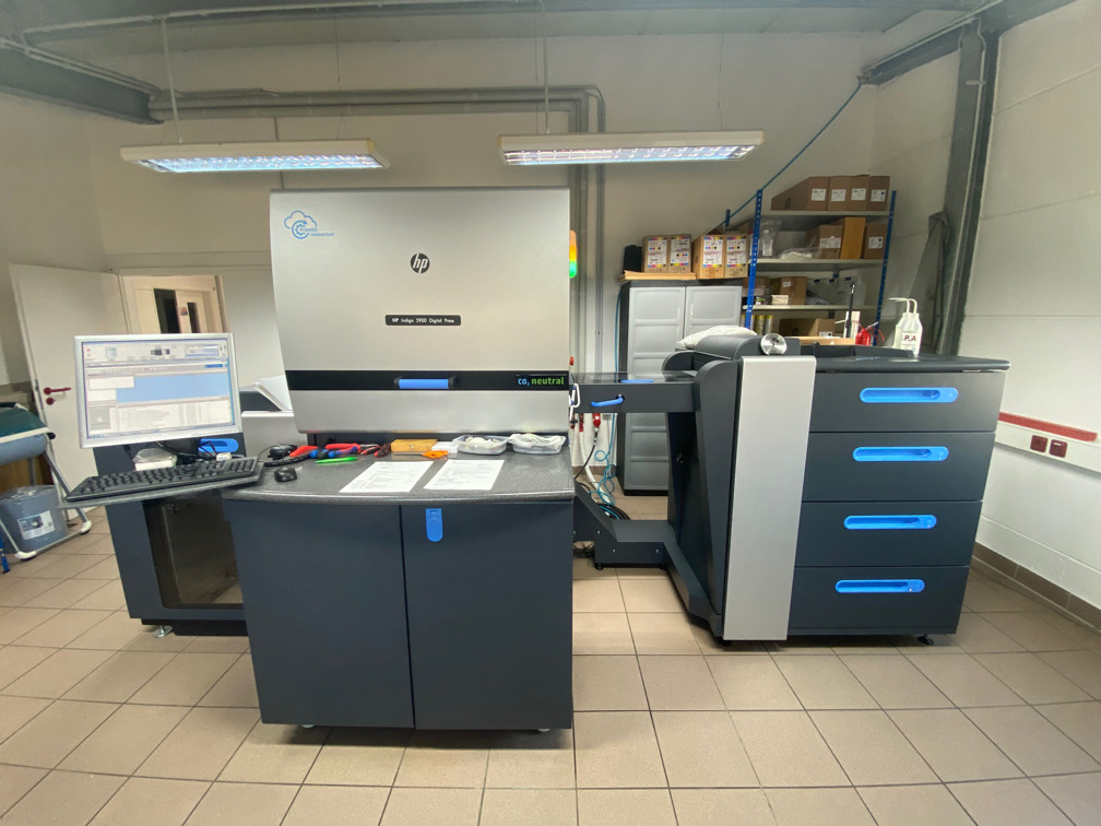 C HP Indigo 5900 Digital Press-Druckmaschine;Nur 6 Mio.Klicks-im Moment noch in Betrieb Bestzustand