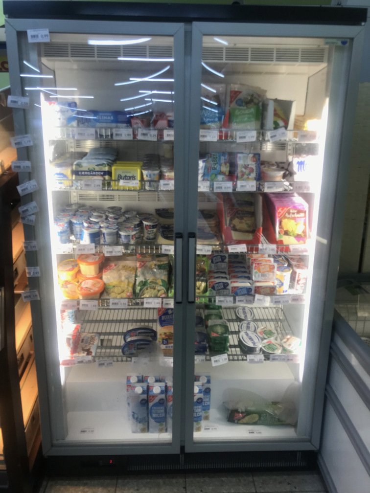 GKS 220-60 Umluft Waren-Verkauf-Stand Kühlschrank mit 2 Glastüren ( ca.895 Liter)und mit Beleuchtung  