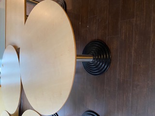GTI 202-63 Tisch hellbeige meliert,Durchmesser 900 mm x 720 mm hoch,.Restaurant.Bistro.Cafe.1 Mittelsäule,Standfest und praktisch