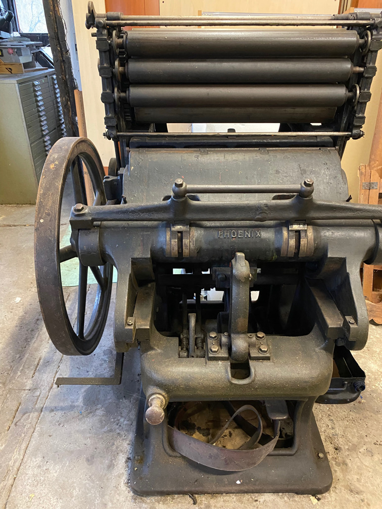 JR-66  Vintage Phoenix Presse und Linotype sowie LDS.D 100,alte Druckmaschinen,Anfang 1900-Bestzustand im Block oder einzeln