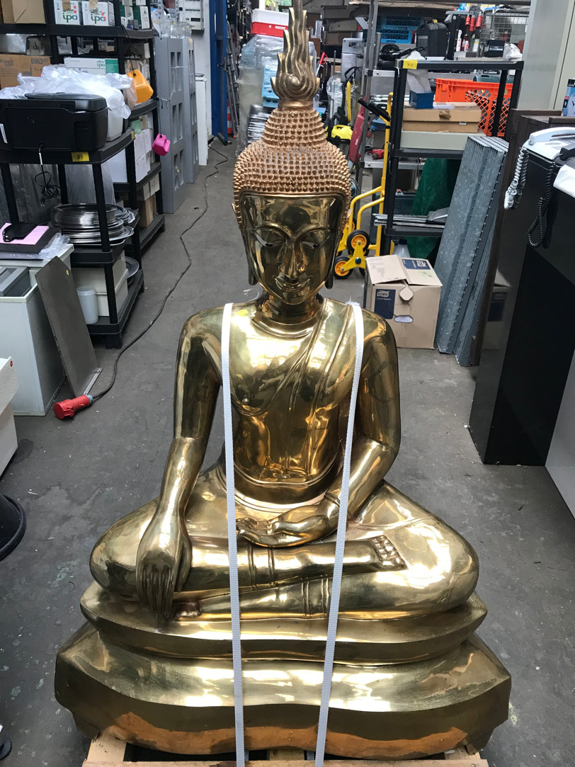 AJ 41 Buddha Statue Shakyamuni, massiv-Rarität Höhe 1.390 mm,Gewicht ca.85 Kg